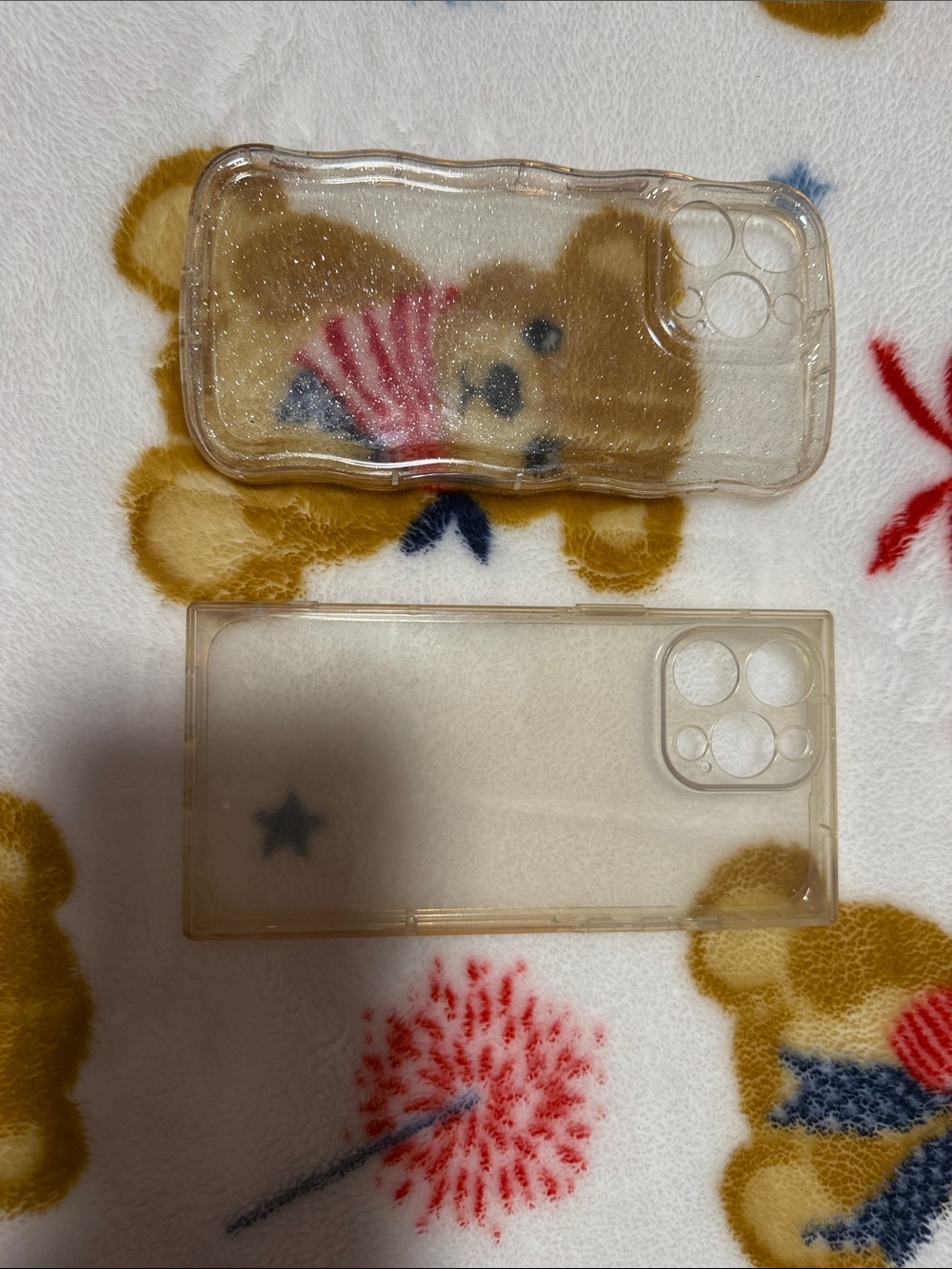 Clear Glitter Smartphone and Transparent pointy phone case for 15 pro max